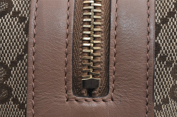 Authentic GUCCI Sherry Line Pouch Purse GG Canvas Leather 256636 Brown 2865J