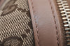 Authentic GUCCI Sherry Line Pouch Purse GG Canvas Leather 256636 Brown 2865J