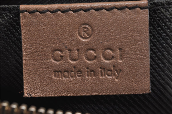 Authentic GUCCI Sherry Line Pouch Purse GG Canvas Leather 256636 Brown 2865J