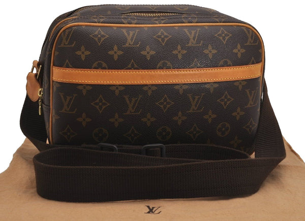 Authentic Louis Vuitton Monogram Reporter PM Shoulder Cross Bag M45254 LV 2866J