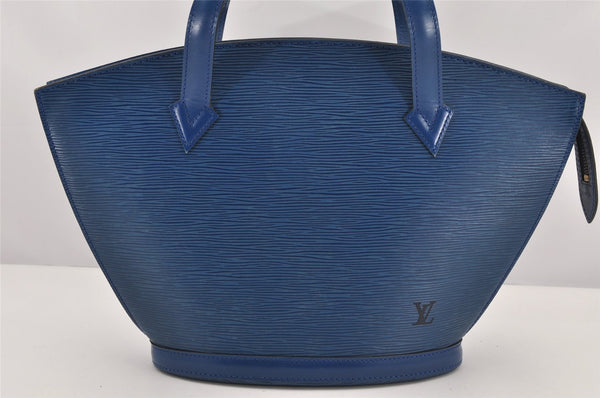 Authentic Louis Vuitton Epi Saint Jacques Hand Bag Blue M52275 LV 2867K