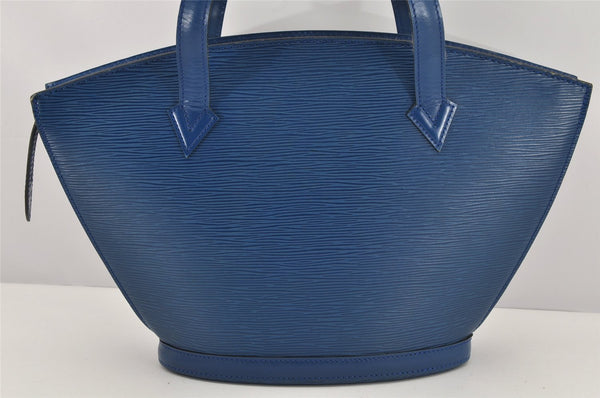 Authentic Louis Vuitton Epi Saint Jacques Hand Bag Blue M52275 LV 2867K