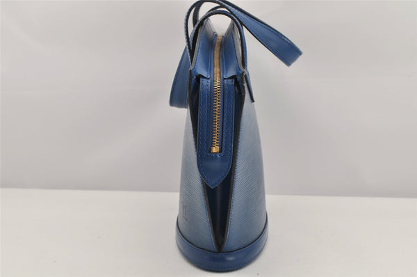 Authentic Louis Vuitton Epi Saint Jacques Hand Bag Blue M52275 LV 2867K