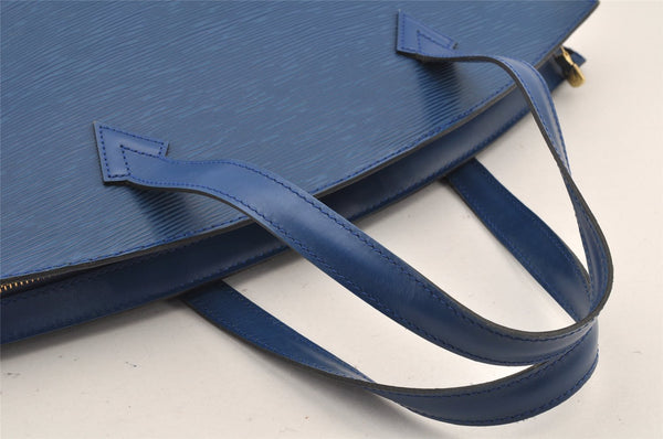 Authentic Louis Vuitton Epi Saint Jacques Hand Bag Blue M52275 LV 2867K