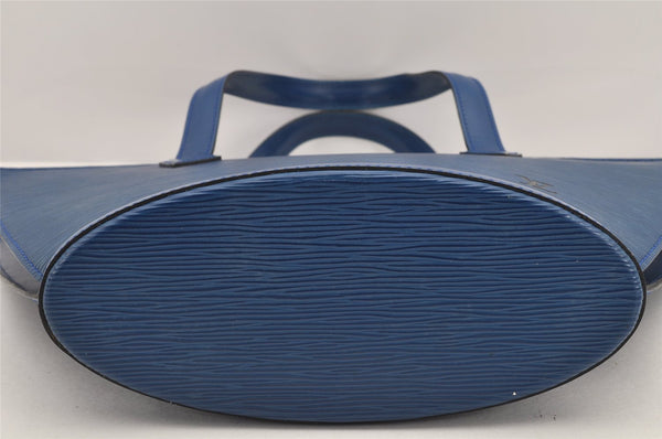 Authentic Louis Vuitton Epi Saint Jacques Hand Bag Blue M52275 LV 2867K