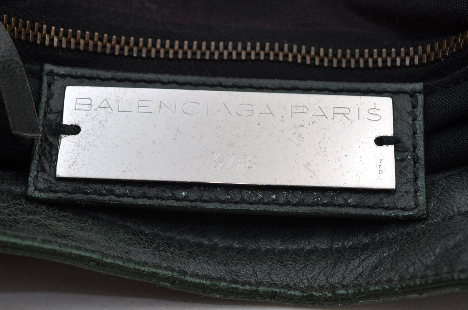 Authentic BALENCIAGA Classic The City 2Way Hand Bag Leather 115748 Green 2869I