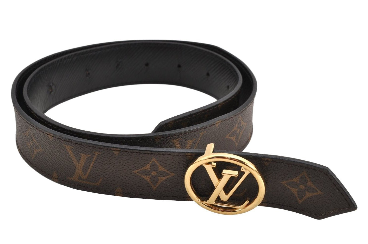 Auth Louis Vuitton Monogram Epi Belt Ceinture LV Circle M9935 31.5