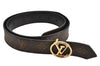 Auth Louis Vuitton Monogram Epi Belt Ceinture LV Circle M9935 31.5" LV 2869K