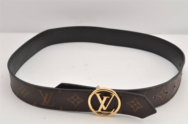 Auth Louis Vuitton Monogram Epi Belt Ceinture LV Circle M9935 31.5" LV 2869K