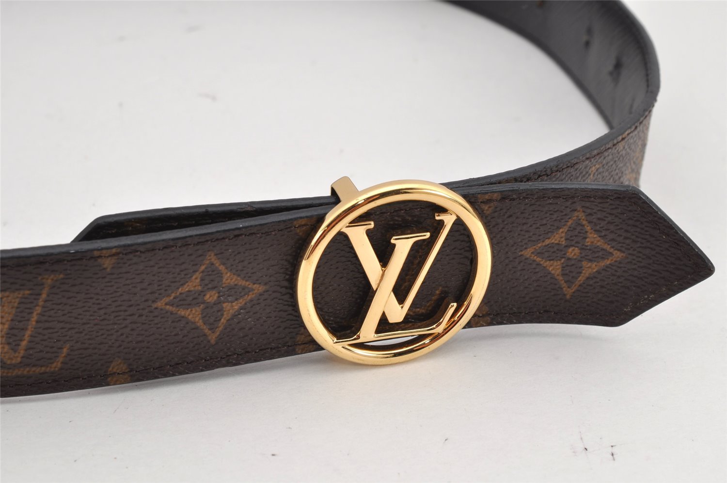 Auth Louis Vuitton Monogram Epi Belt Ceinture LV Circle M9935 31.5