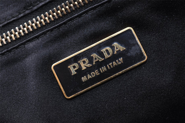 Authentic PRADA Vintage Saffiano Leather Shoulder Hand Bag Purse Black 2870I