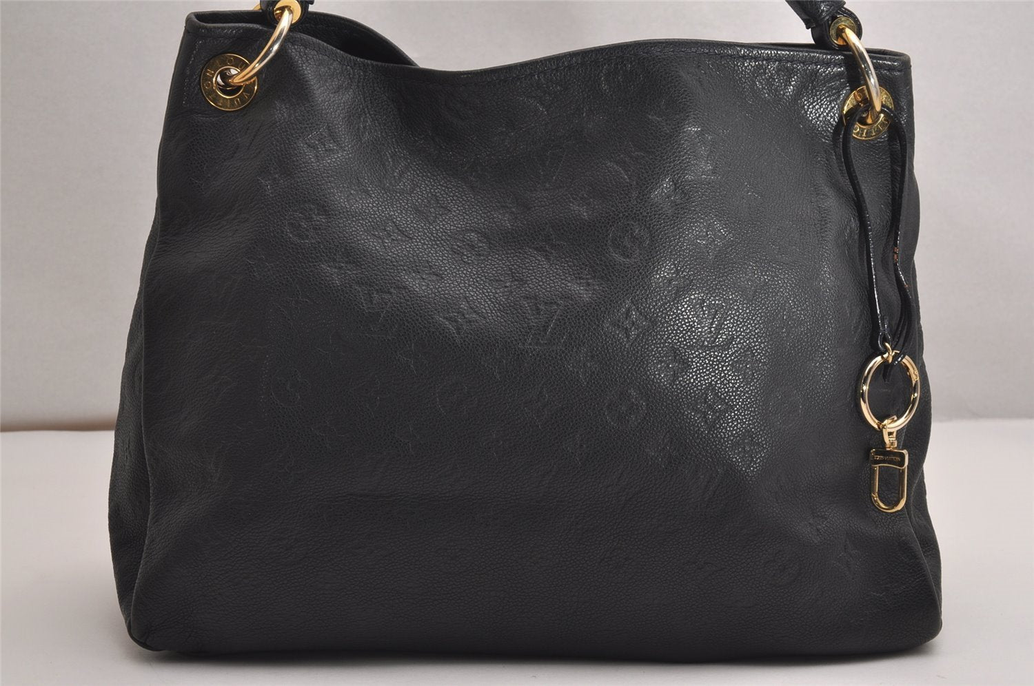 Auth Louis Vuitton Monogram Empreinte Artsy MM Shoulder Bag Navy M93448 LV 2870J