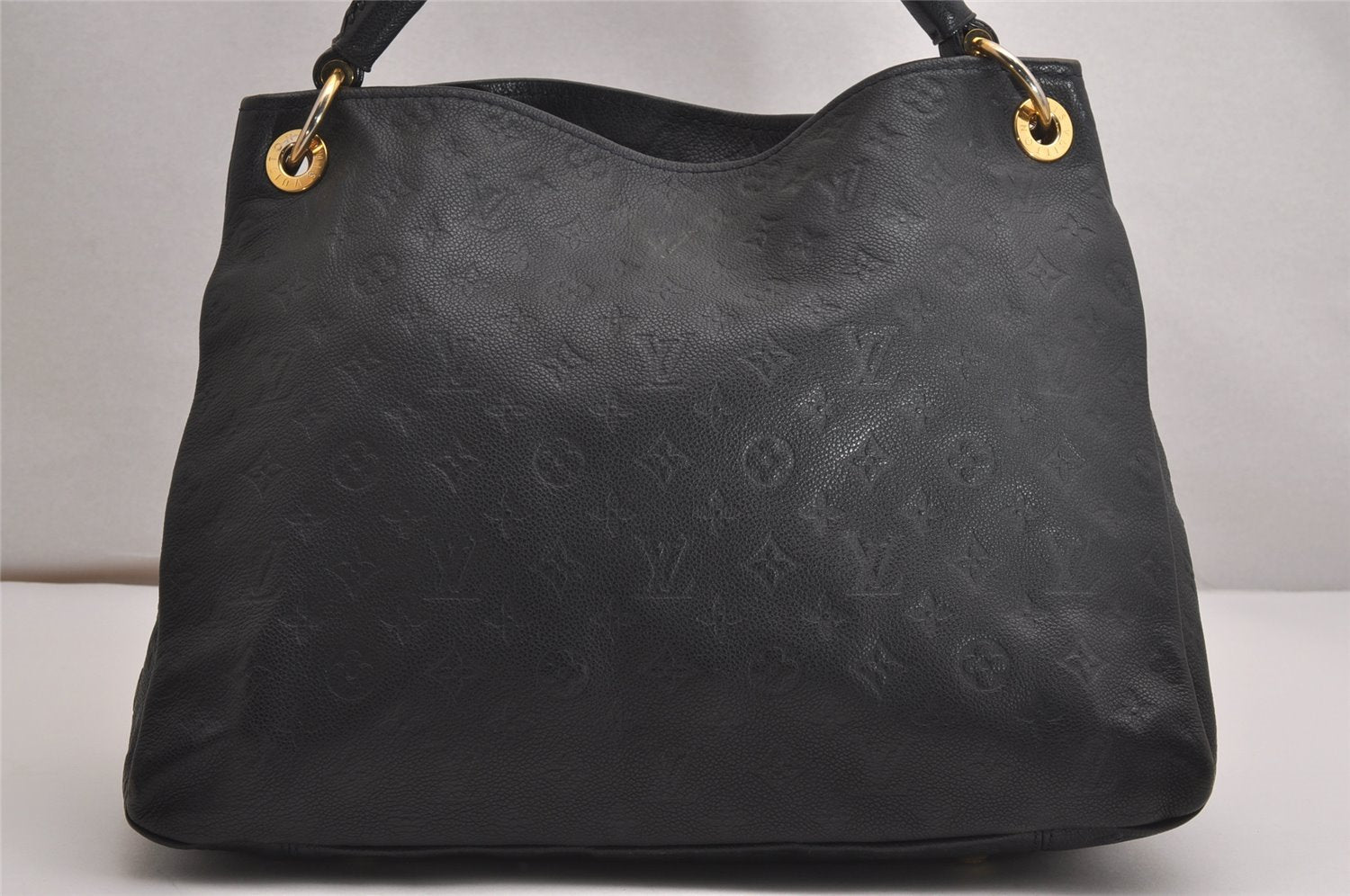 Auth Louis Vuitton Monogram Empreinte Artsy MM Shoulder Bag Navy M93448 LV 2870J