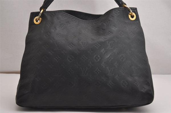Auth Louis Vuitton Monogram Empreinte Artsy MM Shoulder Bag Navy M93448 LV 2870J