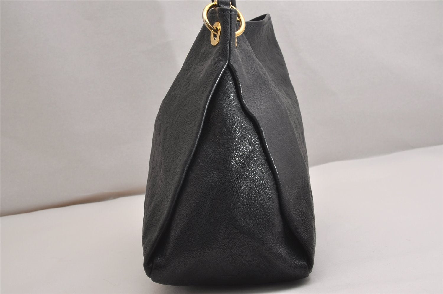 Auth Louis Vuitton Monogram Empreinte Artsy MM Shoulder Bag Navy M93448 LV 2870J