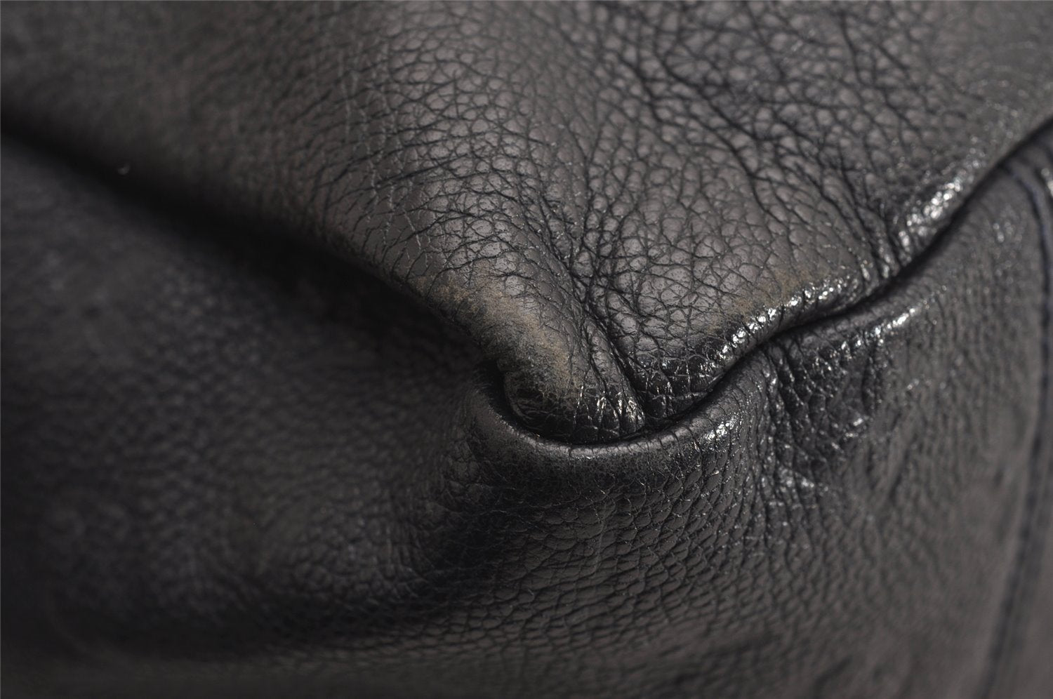 Auth Louis Vuitton Monogram Empreinte Artsy MM Shoulder Bag Navy M93448 LV 2870J