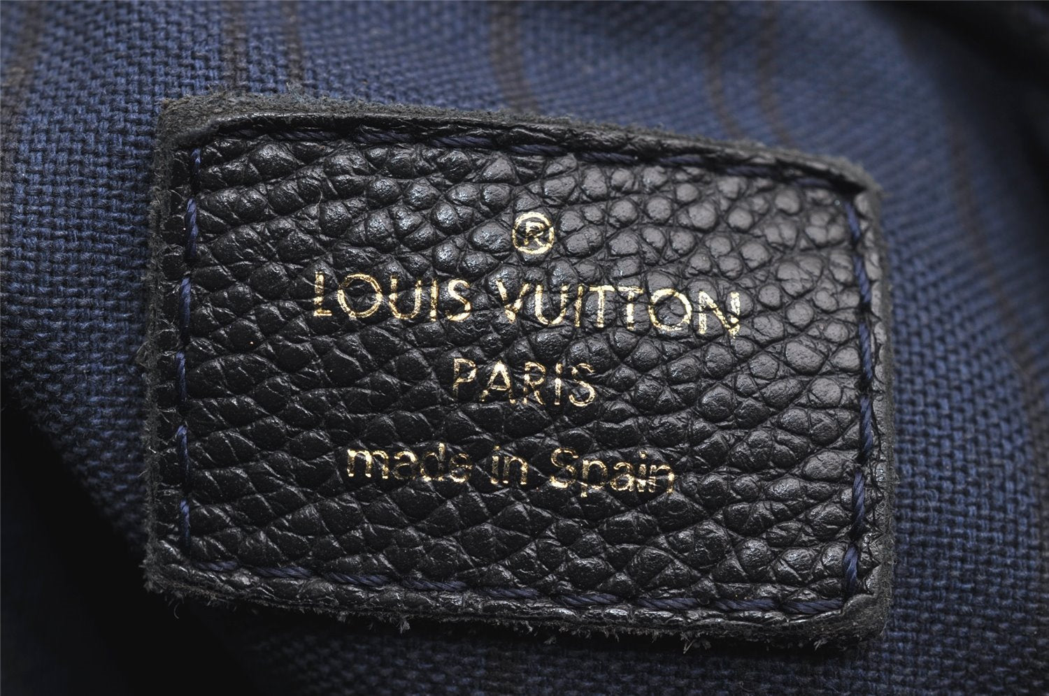 Auth Louis Vuitton Monogram Empreinte Artsy MM Shoulder Bag Navy M93448 LV 2870J