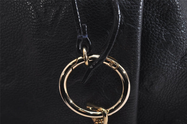 Auth Louis Vuitton Monogram Empreinte Artsy MM Shoulder Bag Navy M93448 LV 2870J