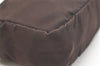 Authentic PRADA VELA Vintage Nylon Tessuto Leather Pouch Purse MV21 Brown 2871K