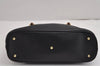 Authentic GUCCI Vintage Bamboo 2Way Shoulder Hand Bag Purse Leather Black 2872J