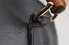 Authentic GUCCI Vintage Bamboo 2Way Shoulder Hand Bag Purse Leather Black 2872J
