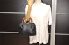 Authentic GUCCI Vintage Bamboo 2Way Shoulder Hand Bag Purse Leather Black 2872J