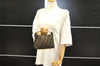 Authentic FENDI Vintage Zucca Hand Bag Purse Canvas Leather Brown 2873I
