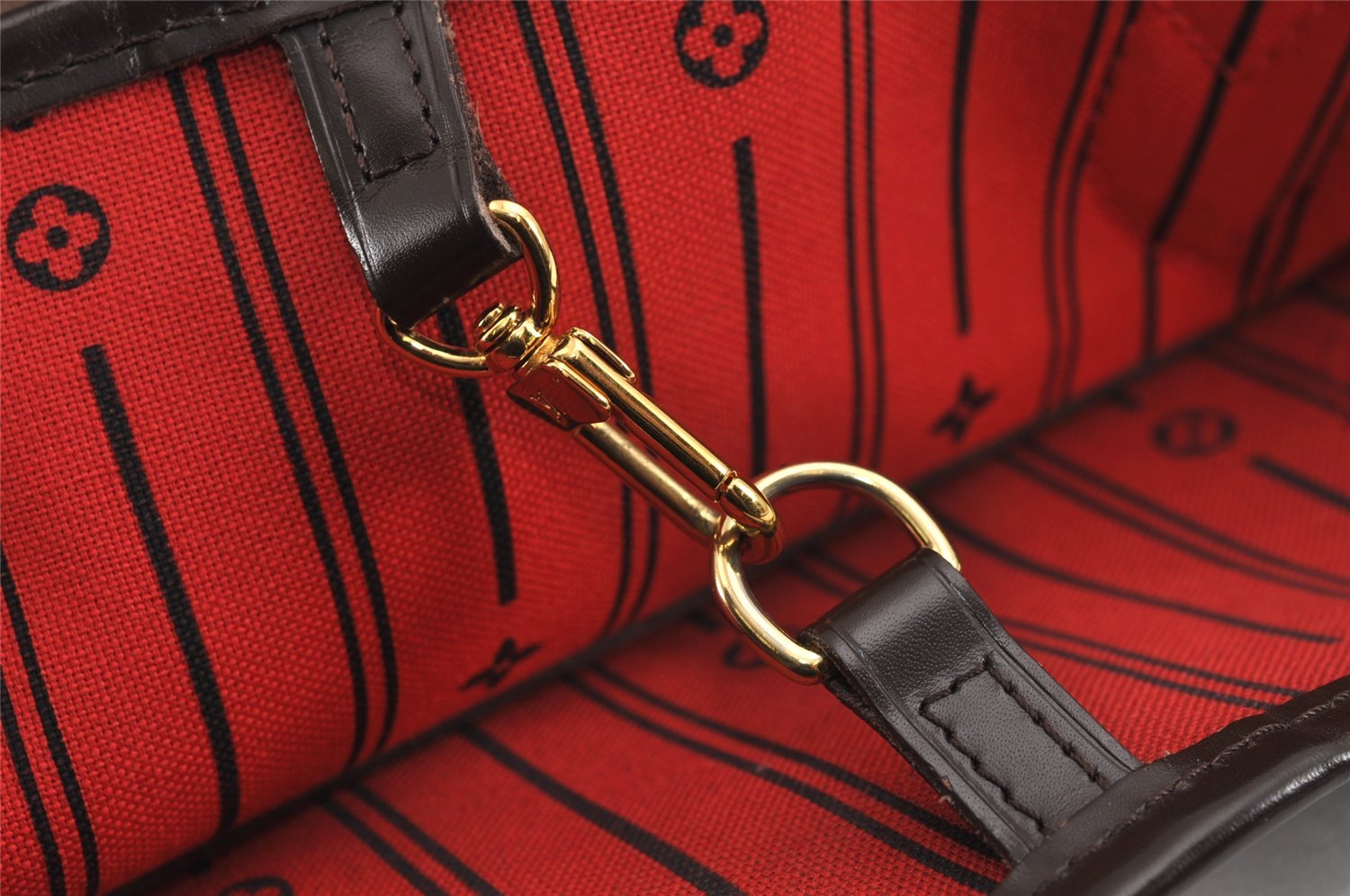 Authentic Louis Vuitton Damier Neverfull MM Shoulder Tote Bag N51105 LV 2875J