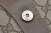 Authentic GUCCI Web Sherry Line Shoulder Bag GG PVC Leather Brown Junk 2876I