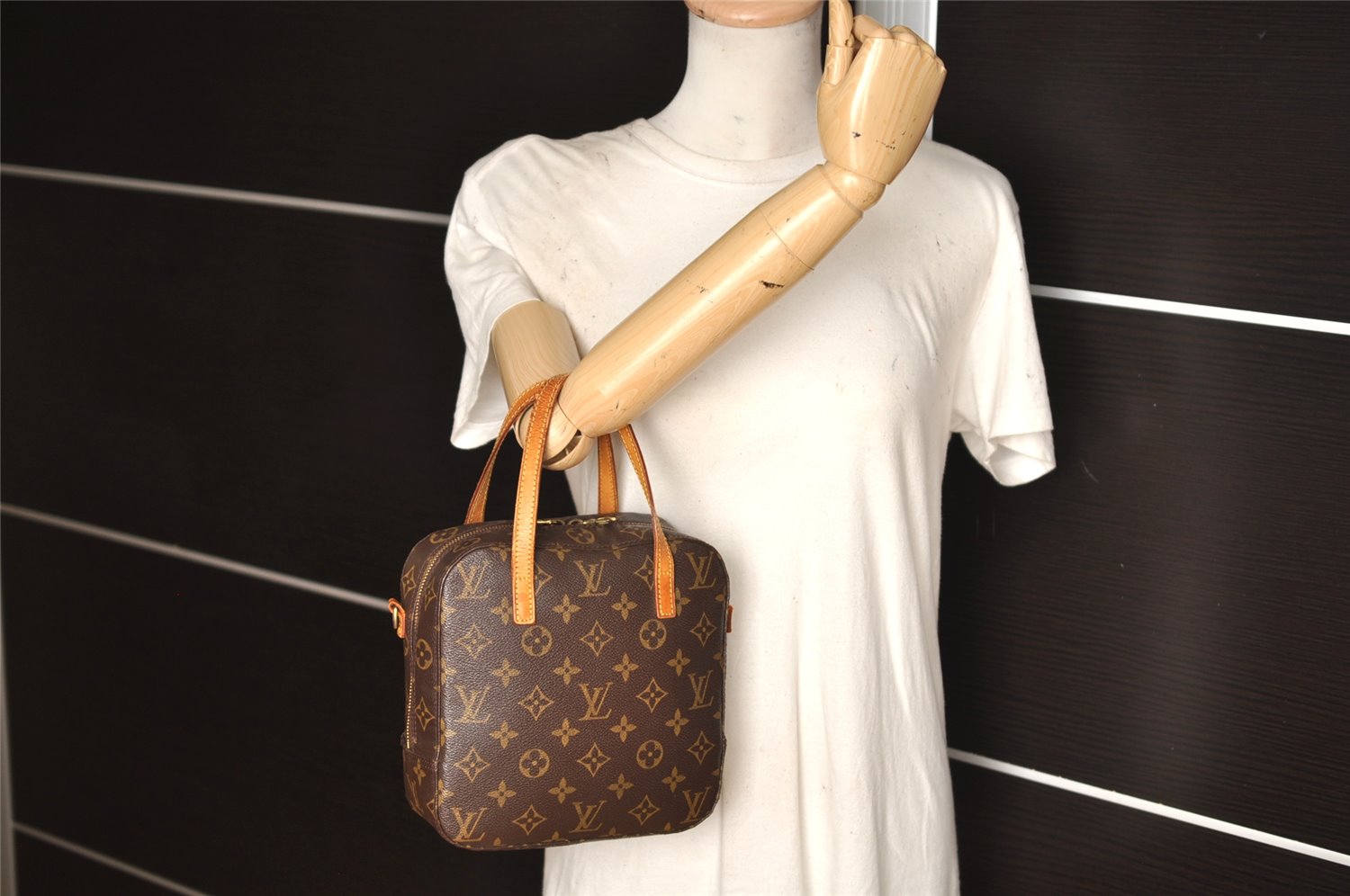 Authentic Louis Vuitton Monogram Spontini 2Way Shoulder Hand Bag M47500 LV 2876K
