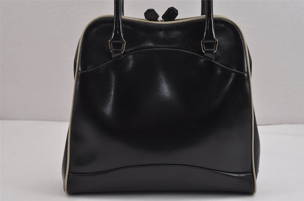 Authentic PRADA Vintage Leather Nappa Shoulder Hand Bag Purse Black 2878J