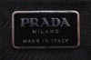 Authentic PRADA Vintage Leather Nappa Shoulder Hand Bag Purse Black 2878J