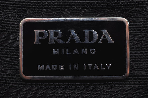 Authentic PRADA Vintage Leather Nappa Shoulder Hand Bag Purse Black 2878J