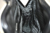 Authentic PRADA Vintage Leather Nappa Shoulder Hand Bag Purse Black 2878J