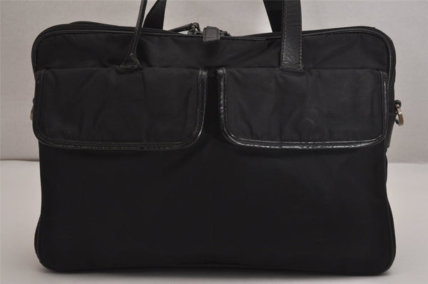 Authentic PRADA Nylon Tessuto Leather 2Way Business Bag Black Junk 2879J