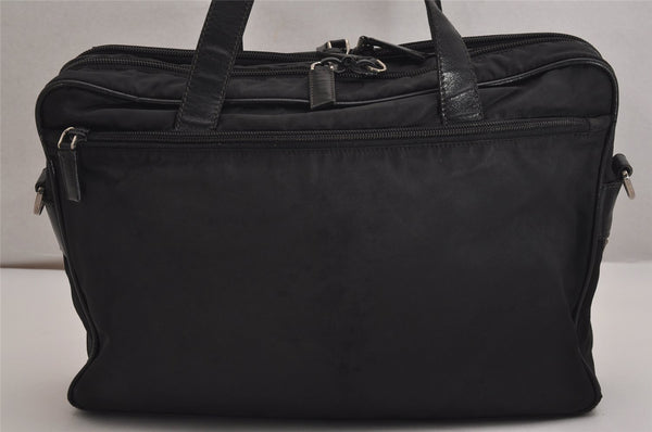 Authentic PRADA Nylon Tessuto Leather 2Way Business Bag Black Junk 2879J