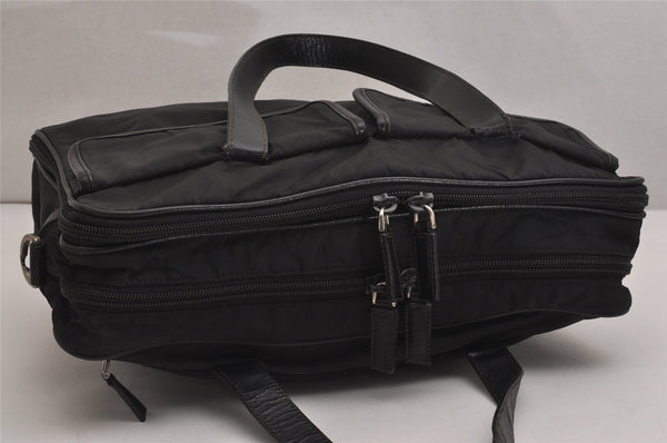 Authentic PRADA Nylon Tessuto Leather 2Way Business Bag Black Junk 2879J