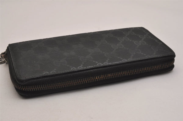 Authentic GUCCI GG Imprime Long Wallet GG PVC Leather 212110 Black Box 2880J