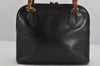 Authentic GUCCI Bamboo 2Way Shoulder Hand Bag Purse Leather Black Junk 2880K