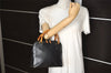 Authentic GUCCI Bamboo 2Way Shoulder Hand Bag Purse Leather Black Junk 2880K