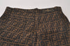 Authentic FENDI Zucca Pants Canvas 32inches USA Size 10 Brown Black 2881J