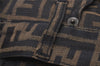 Authentic FENDI Zucca Pants Canvas 32inches USA Size 10 Brown Black 2881J