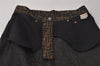 Authentic FENDI Zucca Pants Canvas 32inches USA Size 10 Brown Black 2881J