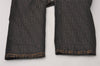 Authentic FENDI Zucca Pants Canvas 32inches USA Size 10 Brown Black 2881J