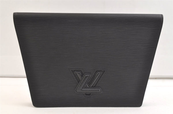 Authentic Louis Vuitton Epi Trapeze PM Clutch Bag Black M80165 LV 2881K