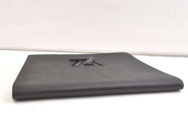 Authentic Louis Vuitton Epi Trapeze PM Clutch Bag Black M80165 LV 2881K