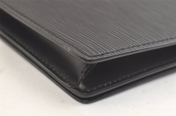 Authentic Louis Vuitton Epi Trapeze PM Clutch Bag Black M80165 LV 2881K