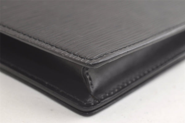 Authentic Louis Vuitton Epi Trapeze PM Clutch Bag Black M80165 LV 2881K