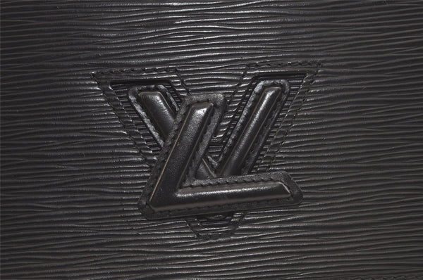 Authentic Louis Vuitton Epi Trapeze PM Clutch Bag Black M80165 LV 2881K