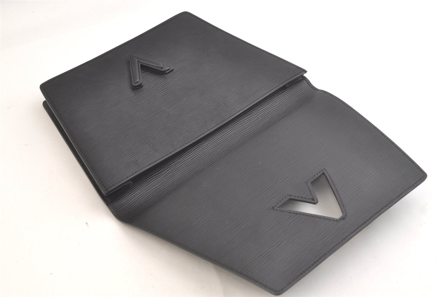 Authentic Louis Vuitton Epi Trapeze PM Clutch Bag Black M80165 LV 2881K